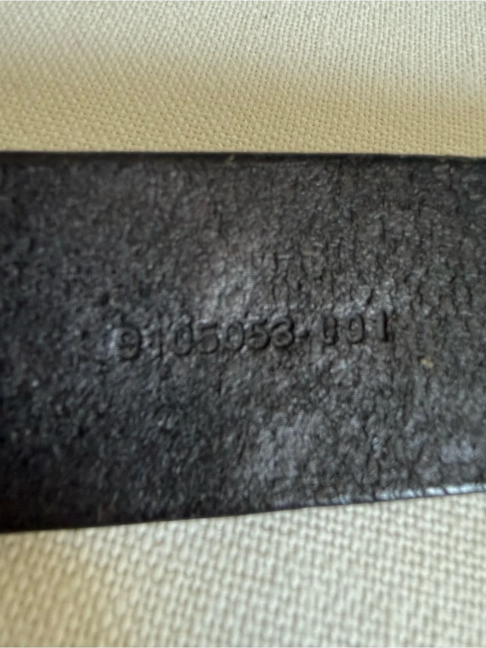 LAUREN RALPH LAUREN Floral Embossed Genuine Leather Black Belt Size XL
